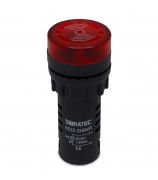 Buzzer e Sinalizador Sonoro AD22-220 220Vca 72dB Furação Ø22mm Sibratec