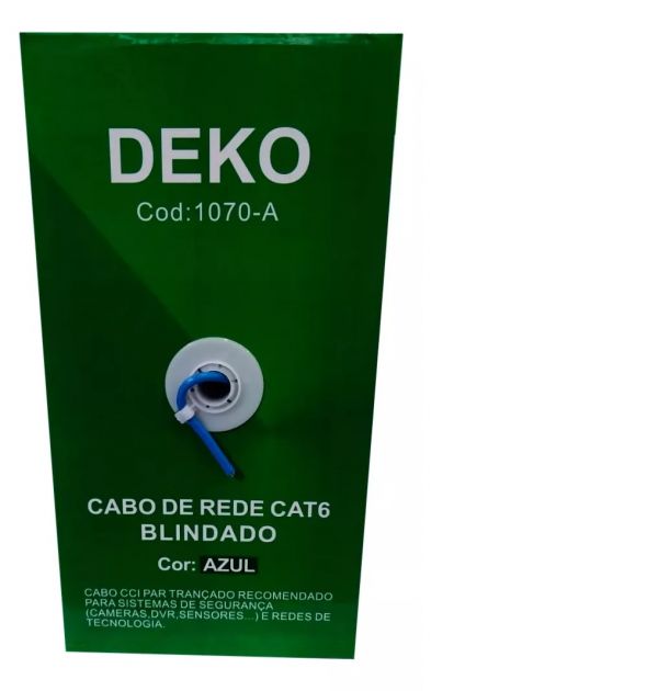 Cabo de Rede Lan Cat. 6 U/Utp DEKO Azul Norma Anatel 305 metros