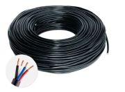 Fio Cabo Controle Flexível 4 x 2,5mm Preto Rolo 100mts