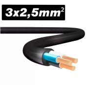 Fio Cabo PP Flexível 3 x 2,5mm² 1kv Hepr Preço por Metro