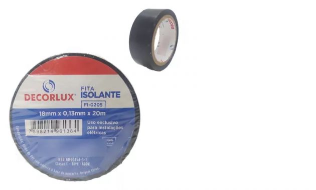 Fita Isolante 19mm x 20Mt Pt Decorlux