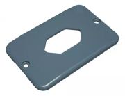 Placa PVC Hidrossol Cinza p/ Tomada Hexagonal  