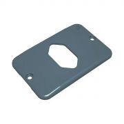 Placa PVC Hidrossol Cinza p/ Tomada Hexagonal  