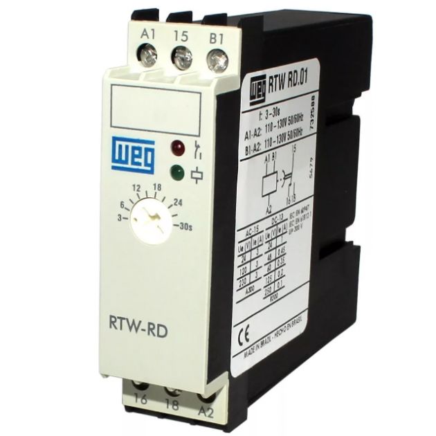 Relé Tempo Rtw Rd01 1Nf 10-100Seg. 220-240V (10073656)